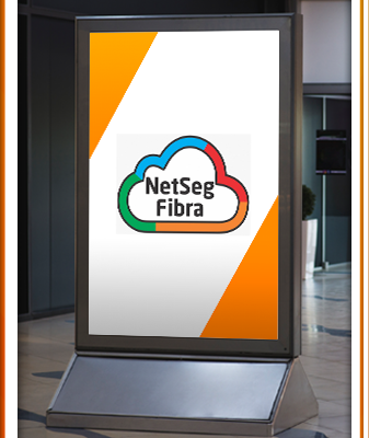 Imagem mostrando placa da NetSeg Fibra